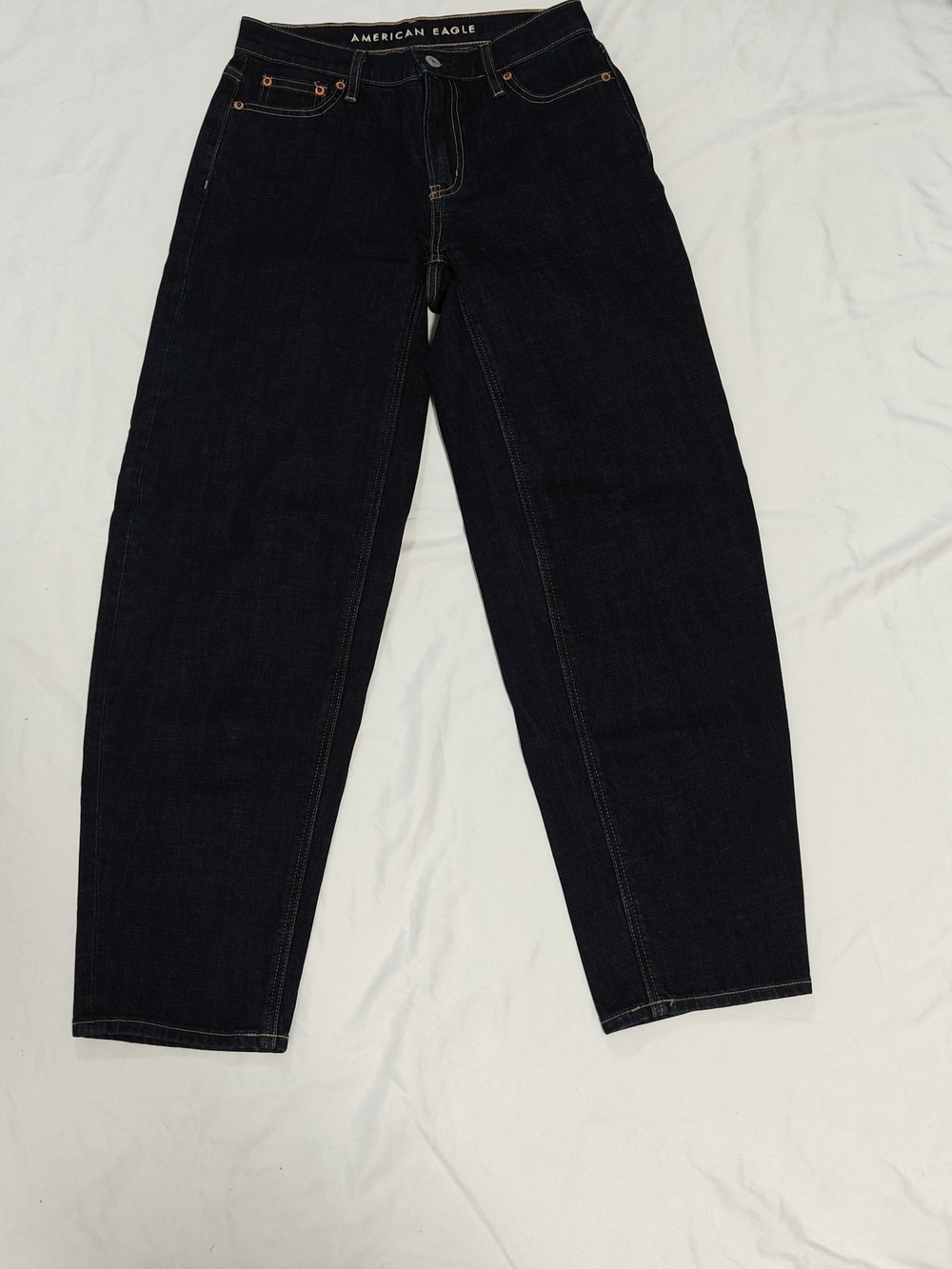 American Eagle Outfitters Dark Indigo Straight-Leg Jeans
